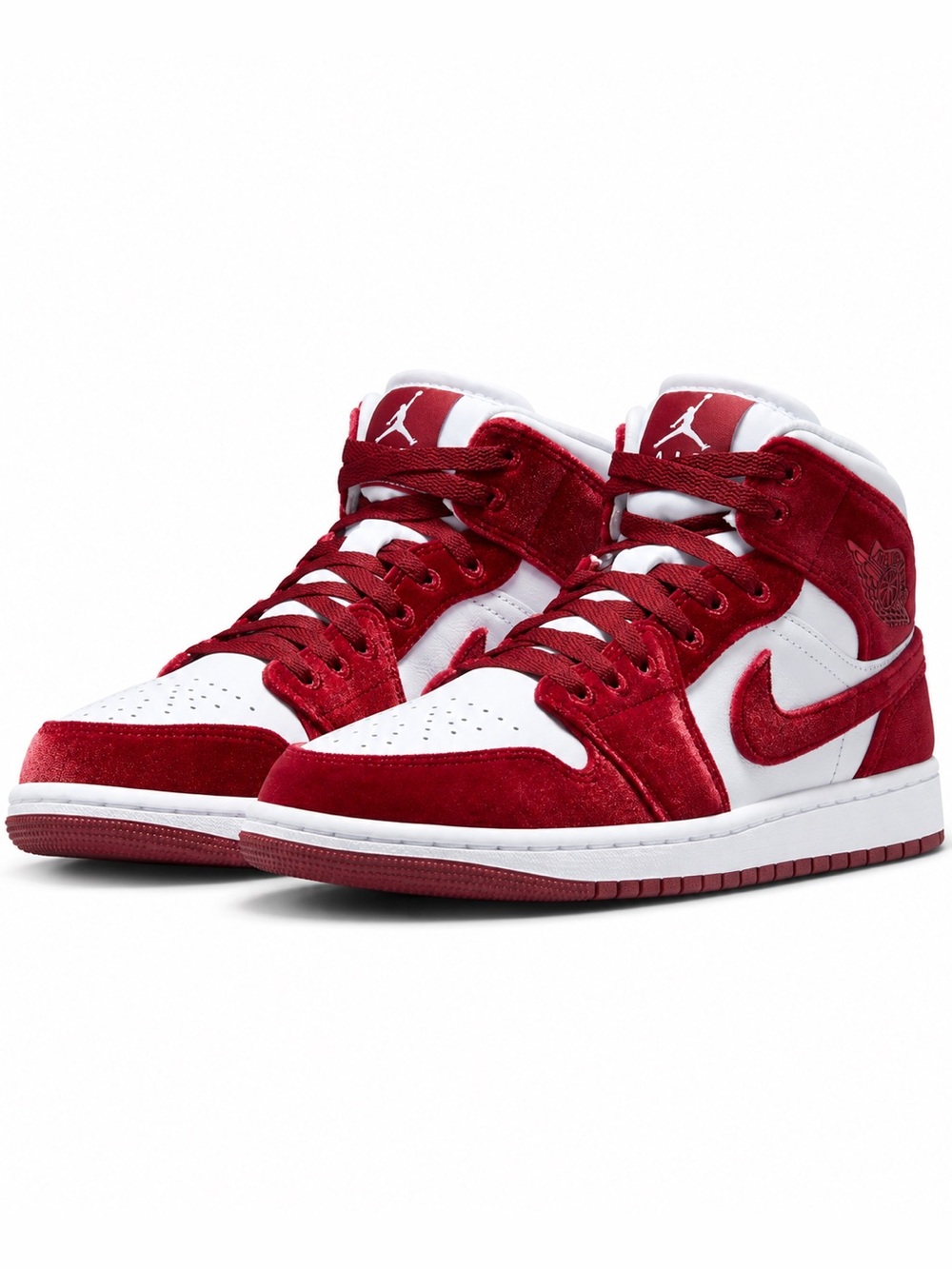 Nike Kids Red and White High-Top Sneakers